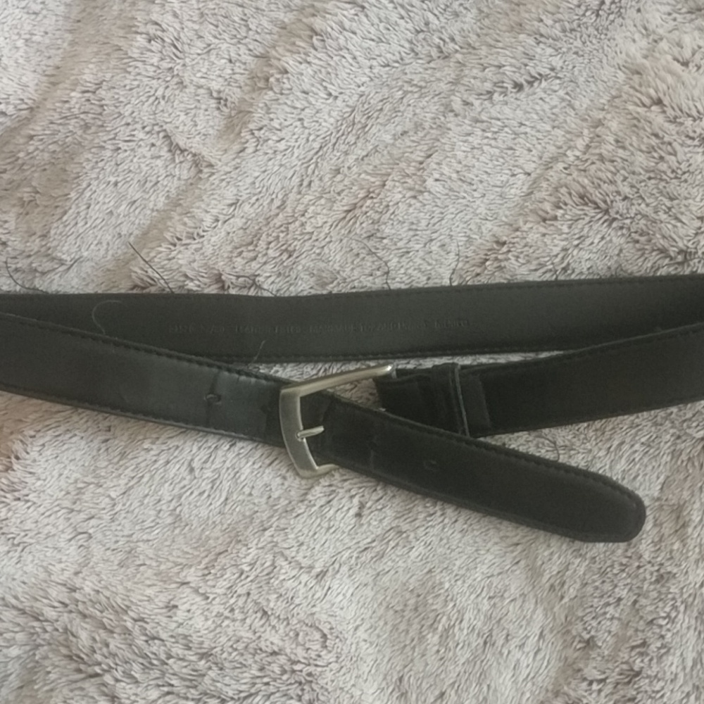 Black leather belt